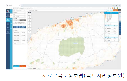 격자기반 국토 통계지도 예시