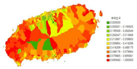 집계구 단위 취약인구 분석결과