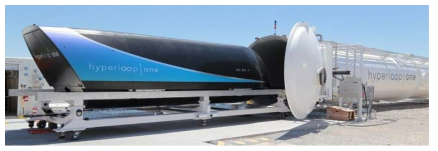 Hyperloop One의 시험 주행 ※ 출처 : Hyperloop One passenger pod rides above the rails in first tube test, New Atlas(2017.8.2)