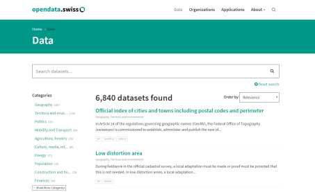 스위스 Open Data 사이트