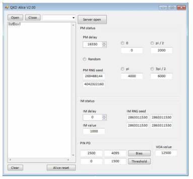 양자암호시스템 송신부 GUI 프로그램