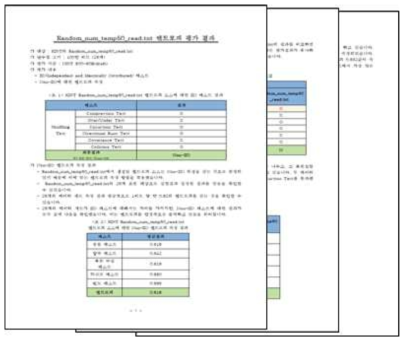 KIST 난수 엔트로피 특성 평가서