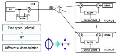 반사형 AMO-DAPSK-OFDMA-PON 상향 전송 시스템
