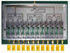 제작된 1:12채널 위상 가변기 모듈