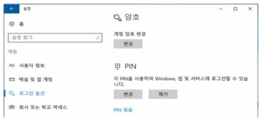 Passport의 PIN 추가 및 제거