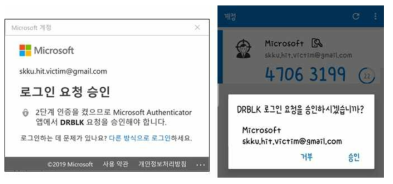 Microsoft Authenticator 앱을 사용하는 사용자의 멀티 팩터 인증 과정