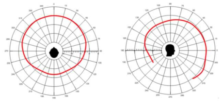 Speech Radiation Pattern : Horizontal (좌), Vertical (우)