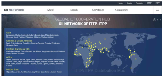 GIINetwork 웹사이트 메인 화면