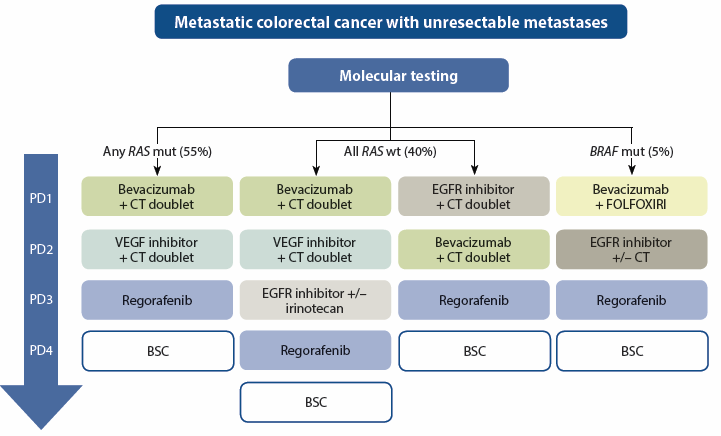 전이성 대장암 약물 치료 전략(Oncology 2014 Feb;28 (2): 110-8)