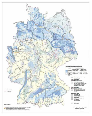 독일 지하수자원 이용 분포