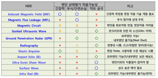 기존 NDT의 텐던 상태평가 적용가능성