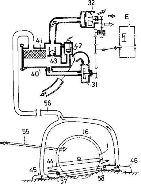 슬러지·공기 분리 장치(예) 출처 : 특허번호 JP1992-188372