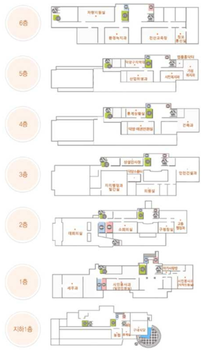 덕양구청 각층 평면도