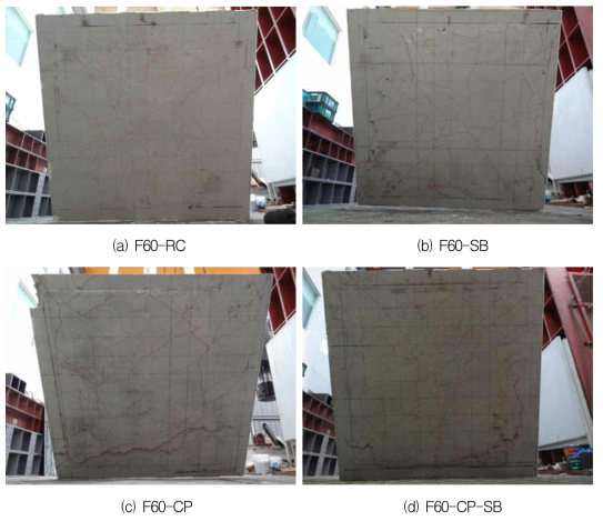 기초판 실험체 균열 분포