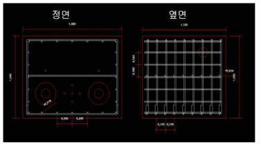 실험체 배근도