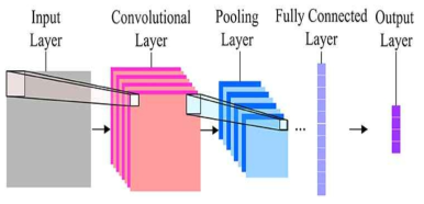 Convolution Neural Network의 일반적인 구조 (출처: https://www.frontiersin.org/articles/10.3389/fpsyg.2017.01745/full)