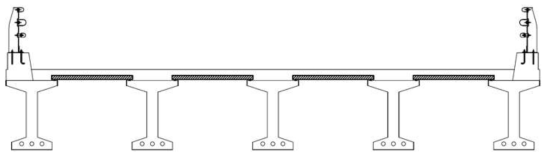 캔틸레버부가 없는 반타설 반바닥판이 적용된 중지간 표준형 모듈화 교량 단면 개념