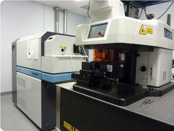 LA-ICPMS (Element 2 with Photon-Machine Analyte G2 excimer Laser)