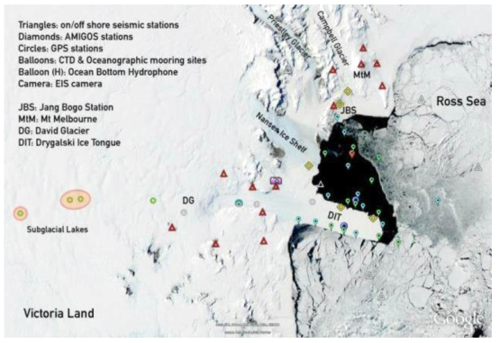 남극 빅토리아랜드에 시범 설치 운영 중인 극지 종합관측시스템(EGGNet)