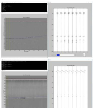 육상 GPR 탐사 결과의 예