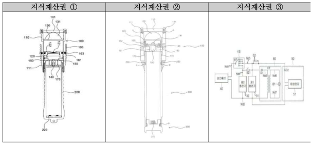 관련 지식재산권 현황 대표도면