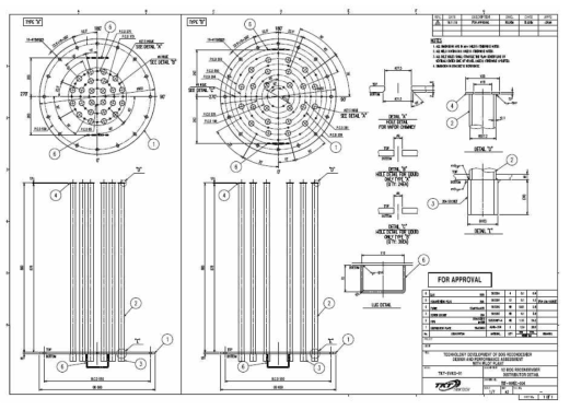Liquid-vapor distributor of pilot-scale BOG recondenser