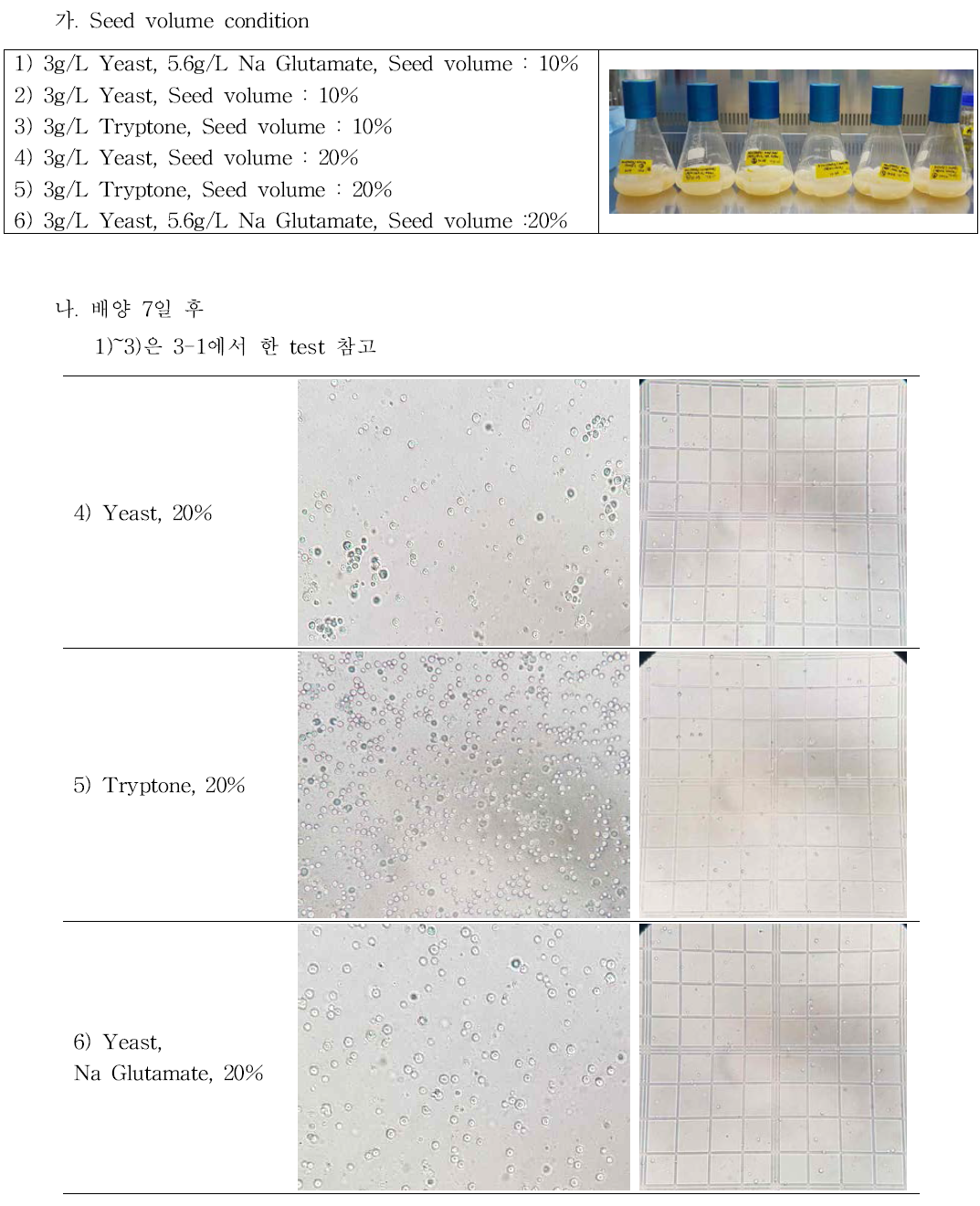 Seed volume test