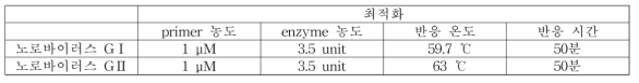 노로바이러스 GⅡ검출용 colorimetric HDA법의 최적 조건 확립