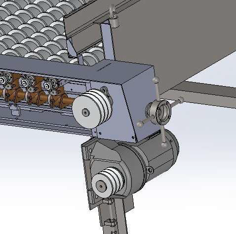 3D model of roller space adjusting part