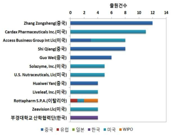 Top 10 주요 출원인 동향