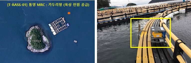 통영 한국해양과학기술원 해상과학기지 연구용 양식장에서 운용한 적조 음향탐지 시스템 (T-RASS-01)