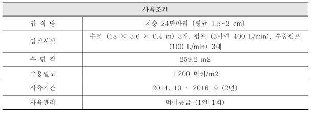 바위털갯지렁이류 치충의 사육조건