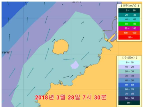 비양도 인근 해역의 해수 유동