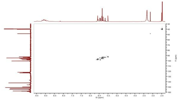 HSQC spectrum of compound 1 (800 MHz, DMSO-d6)