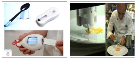 식품안전 센서 및 3D 푸드프린팅 예시