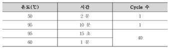 Real-time PCR 조건