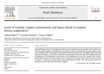 고성능액체크로마토그래피를 활용한 크레아틴의 유기오염물질과 중금속의 분석