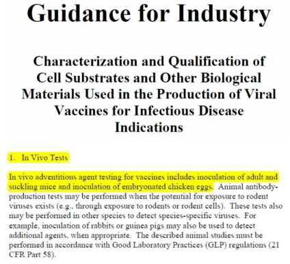 Characterization and Qualification of Cell Substrates and Other Biological Materials Used in the Production of Viral Vaccines for Infectious Disease Indications, 2010