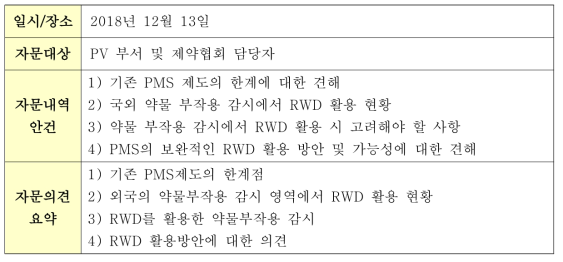 2차 Focus Interview Group 자문 수행 요약