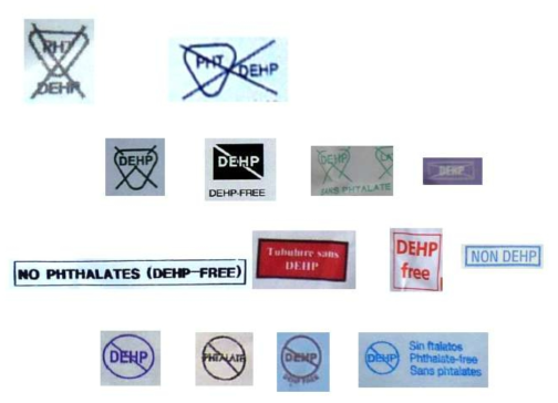 Symbols of DEHP-free