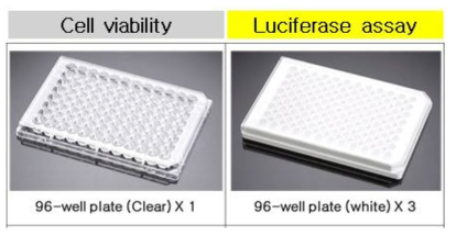 시험물질 및 대조물질의 세포플레이트 처리