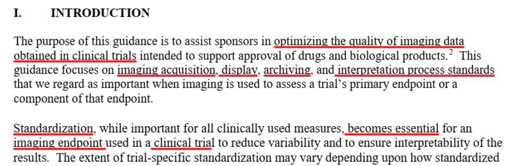 2018 FDA 임상시험 영상 가이드라인: Introduction