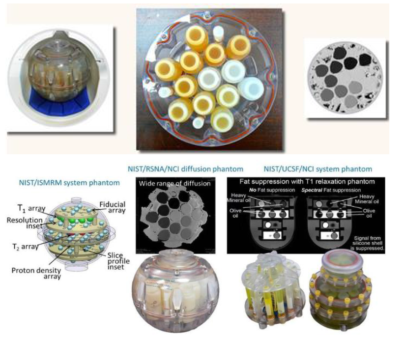 현재 많이 사용되는 QIBA 확산강조영상 팬텀과 NIST/ISMRM 시스템 팬텀