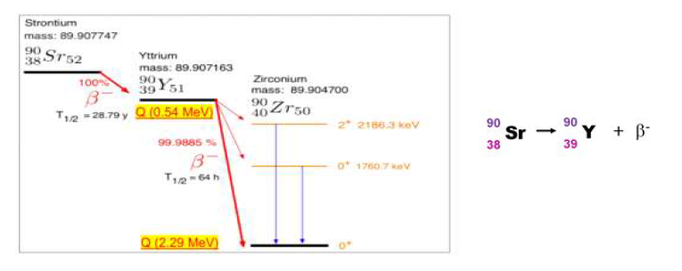 90Sr의 붕괴도