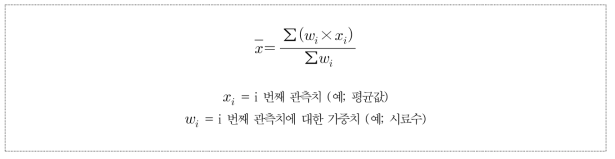 가중평균 산출식