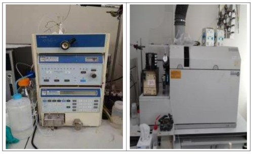 비소 분석기기인 HPLC(좌)와 ICP-MS(우)