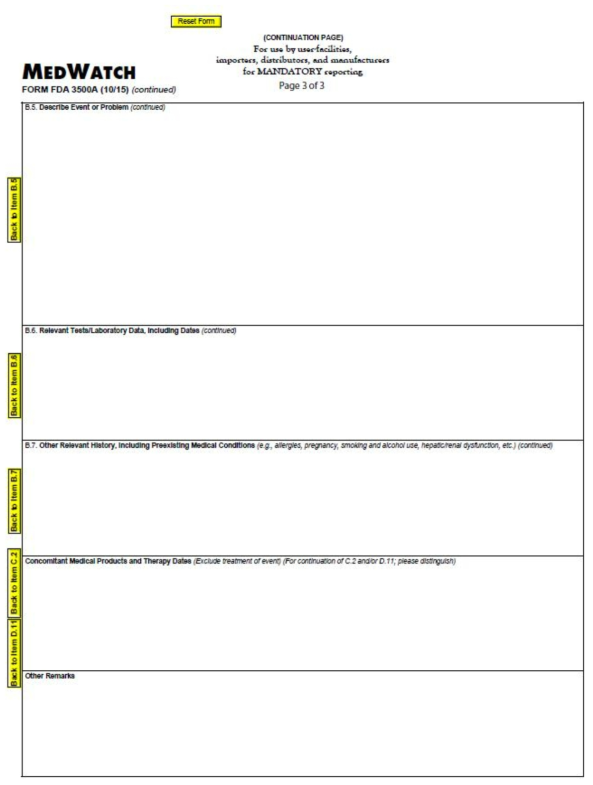 Form FDA 3500A-3/3