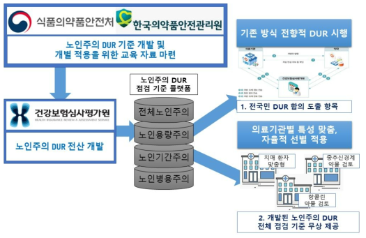 의료기관별 맞춤형 DUR 시행 개념도