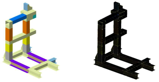 Geometry 3D 모델(좌), Mesh 모델(우)