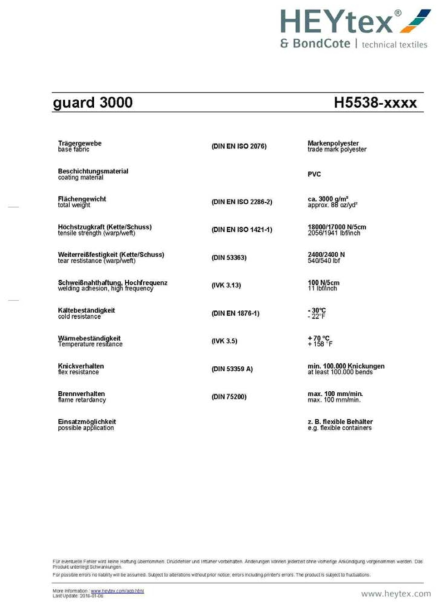 Data sheet – GUARD 3000